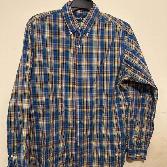 Ralph Lauren Men's Blue Plaid Shirt - Picture 1 of 4